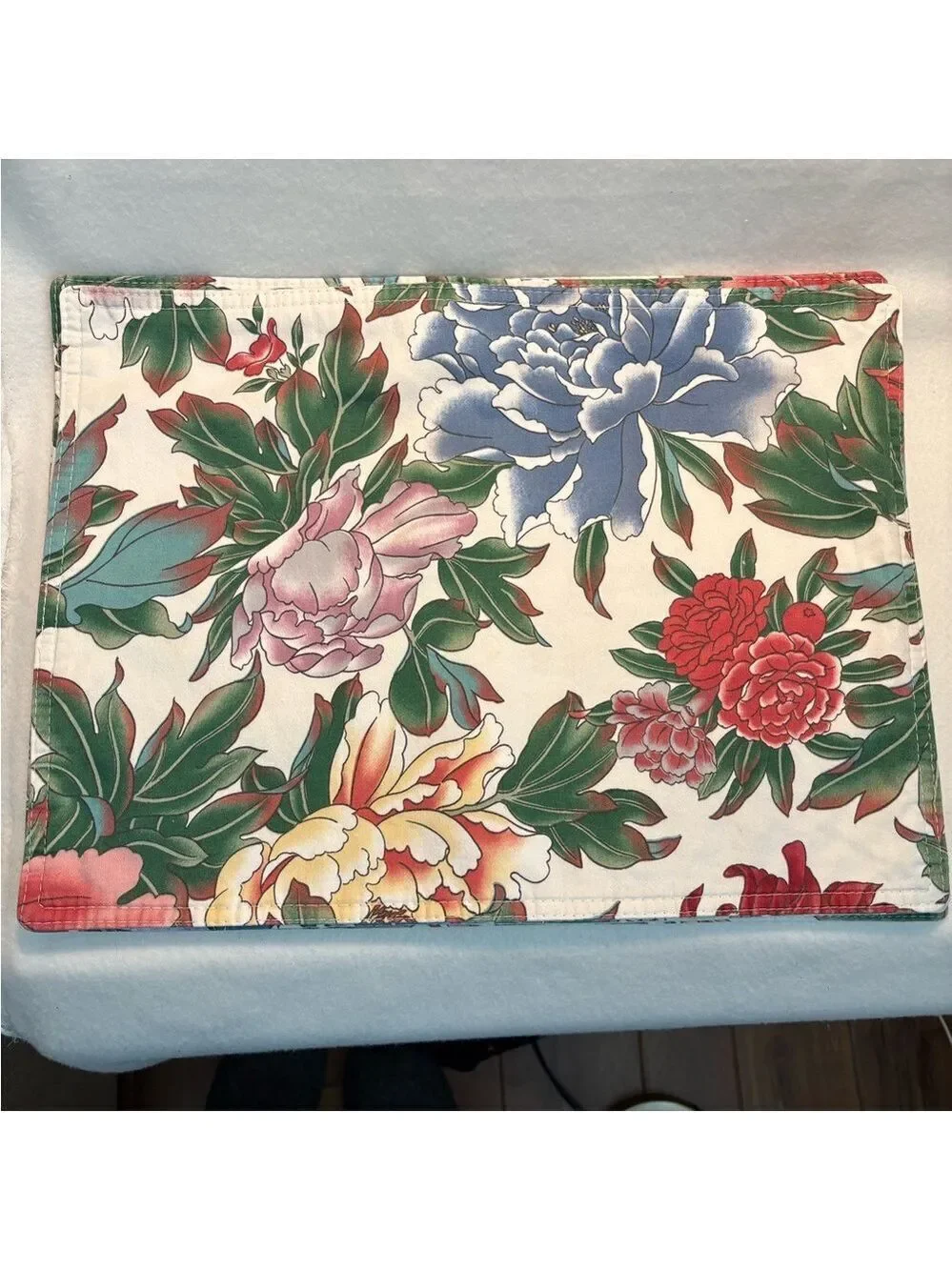 Floral Cotton Placemats x4 With Matching Napkins x6